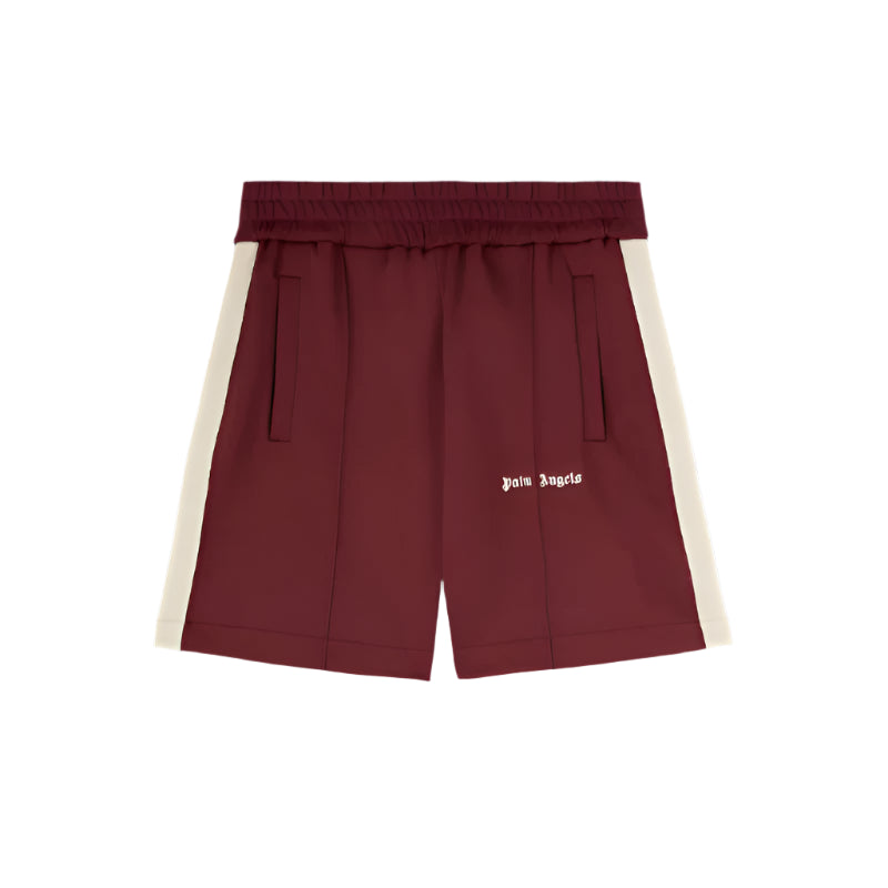 Palm Angles Embroidered Logo Track shorts- Red